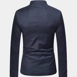 Jean-Michel | Veste de ville bordeaux col montant