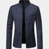 Jean-Michel | Veste de ville bordeaux col montant