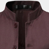 Jean-Michel | Veste de ville bordeaux col montant
