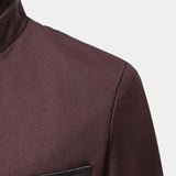 Jean-Michel | Veste de ville bordeaux col montant