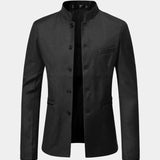 Jean-Michel | Veste de ville bordeaux col montant
