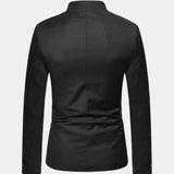 Jean-Michel | Veste de ville bordeaux col montant