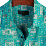 Chemise à Manches Courtes en Coton Rétro Casual pour Hommes