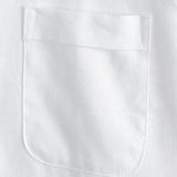 Chemise en Coton pour Homme de Couleur Unie avec Col Haut et Demi-Bouton, avec Poche à l'Avant