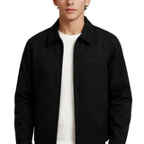 Veste en Twill Léger pour Hommes – Noire – Coupe Régulière