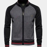 Thierry | Gilet zippé en maille esprit college