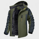Mathieu | Veste outdoor verte à capuche