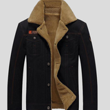 Antoine | Veste de travail vert olive col sherpa