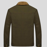 Antoine | Veste de travail vert olive col sherpa