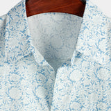 Chemise Casual à Motif Floral en Coton pour Hommes
