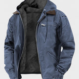 Roland | Veste de travail marron à capuche zippée