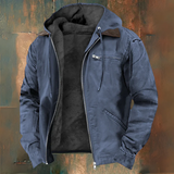 Francis | Veste à capuche marron zippée