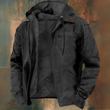 Francis | Veste à capuche marron zippée