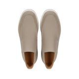 Mocassins en Daim pour Hommes – Style Slip-On Chukka, Talon Plat – Greige