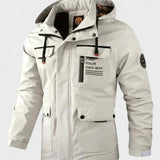 Jean-Jacques | Veste d'hiver blanc cassé à capuche