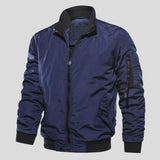 Xavier | Blouson aviateur vert olive col tricoté