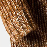 Francis | Long gilet à capuche en grosse maille marron