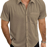 Chemise d'été pour homme à manches courtes en coton