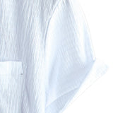Chemise Casual à Manches Courtes en Coton pour Hommes pour l'Été
