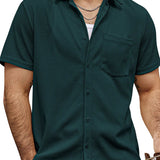 Chemise d'été pour homme à manches courtes en coton