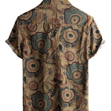 Chemise Casual en Coton pour Hommes à Manches Courtes