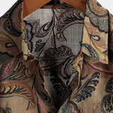 Chemise Casual en Coton pour Hommes à Manches Courtes