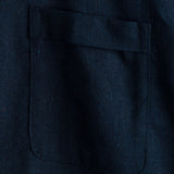 Chemise en Coton pour Homme de Couleur Unie avec Col Haut et Demi-Boutons, avec Poche à l'Avant
