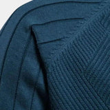 Franck | Gilet zippé taupe maille losanges