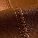 Hugues | Veste blazer effet cuir cognac