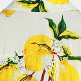 Chemise de Plage en Coton Style Hawaïen à Manches Courtes avec Motif Citron pour Hommes