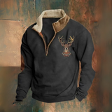 Daniel | Sweat marron motif cerf