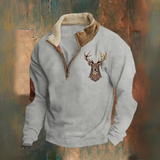 Daniel | Sweat marron motif cerf
