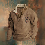 Daniel | Sweat marron motif cerf