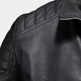Jean-François | Blouson effet cuir noir esprit motard