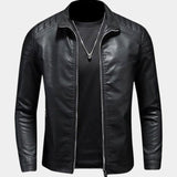 Jean-François | Blouson effet cuir noir esprit motard