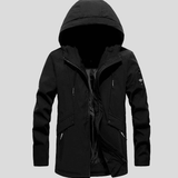 Maurice | Veste outdoor noire à capuche