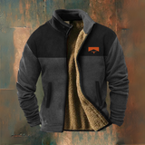 Pascal | Veste polaire noire et grise