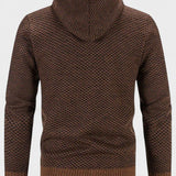 Jean-Yves | Gilet zippé à capuche en maille grise
