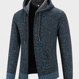 Jean-Yves | Gilet zippé à capuche en maille grise