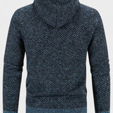 Jean-Yves | Gilet zippé à capuche en maille grise