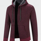 Jean-Yves | Gilet zippé à capuche en maille grise