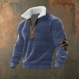 Gilles | Pull en maille gris et blanc col camionneur