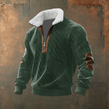 Gilles | Pull en maille gris et blanc col camionneur