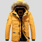 André | Parka d'hiver orange capuche fourrée