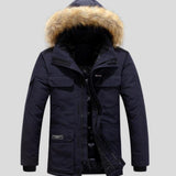 André | Parka d'hiver orange capuche fourrée