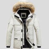 André | Parka d'hiver orange capuche fourrée