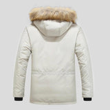 André | Parka d'hiver orange capuche fourrée