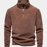 Laurent | Pull polaire gris col camionneur