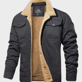 Léon | Veste trucker noire doublée sherpa