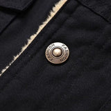 Léon | Veste trucker noire doublée sherpa